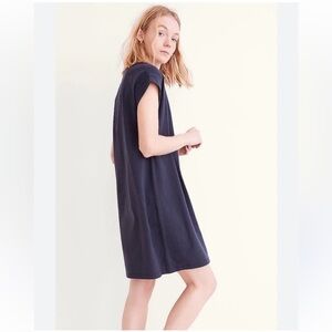 Madewell Organic Cotton Cap-Sleeve Tee Dress XXS Dark Baltic